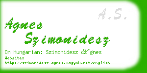 agnes szimonidesz business card